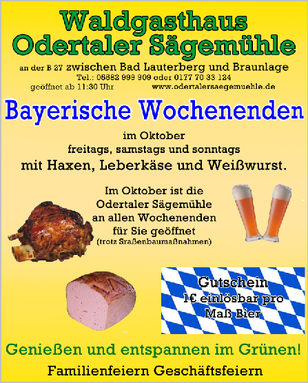 Programm Oktober 2012, Odertaler Sgemhle