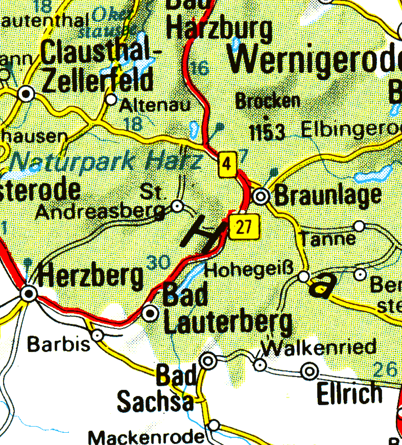 Landkarte: Gro&szlig;raum Sankt Andreasberg